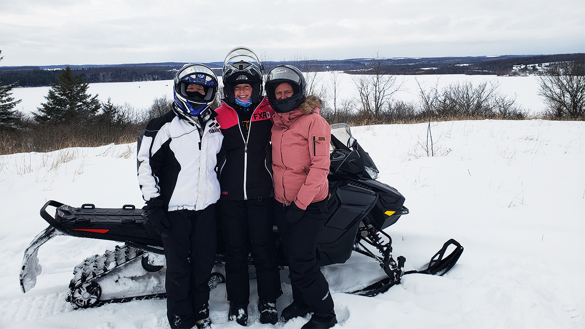 Snowmobiling with family this Winter.