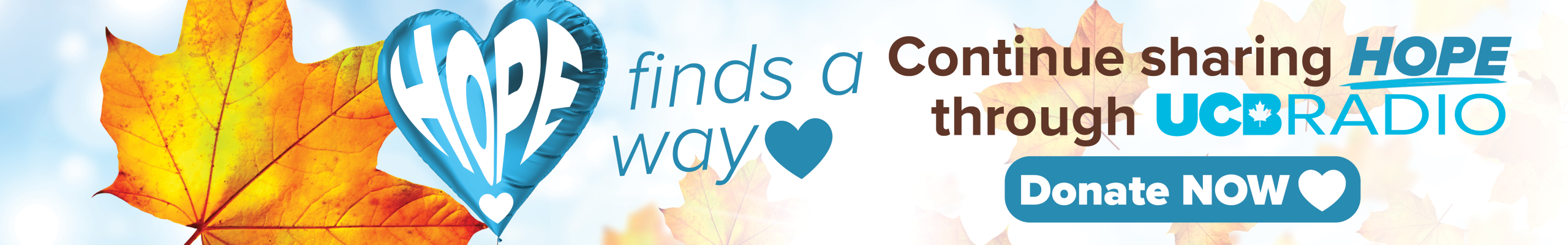 Continue sharing Hope through UCB Radio