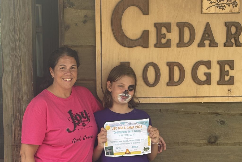 sunny jello and camper at cedar lodge at Joy Bible Camp